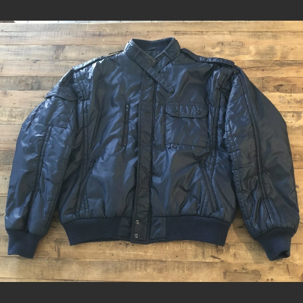 Navy Vtg 80's Motorsport Upstream Racing Jacket